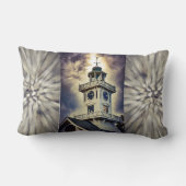 Clocktowerの抽象的な写真撮影 ランバークッション (裏面)