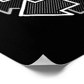 Clockwise Arrows Minimal Geometric Black Variant 2 ポスター (角)