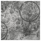 Clockworkコラージュグレー ファブリック (見本)