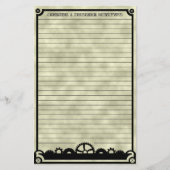 Clockworkシルエット、ひな形 便箋 (正面)