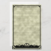 Clockworkシルエット、ひな形 便箋 (正面/裏面)