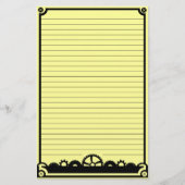 Clockworkシルエット、ひな形 便箋 (正面)