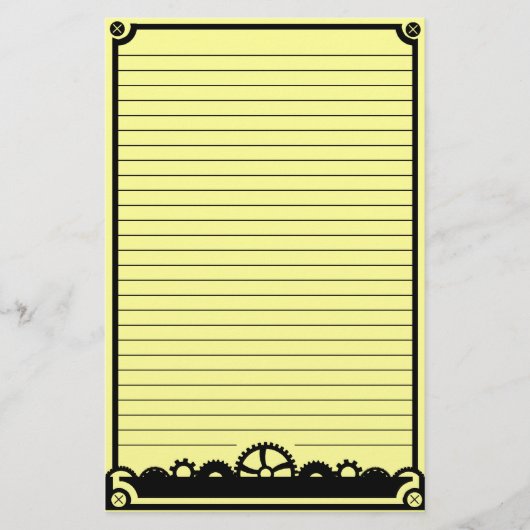 Clockworkシルエット、ひな形 便箋 (正面)