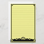 Clockworkシルエット、ひな形 便箋 (正面/裏面)