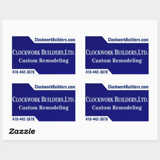 Clockworkビルダー 長方形シール (シート)