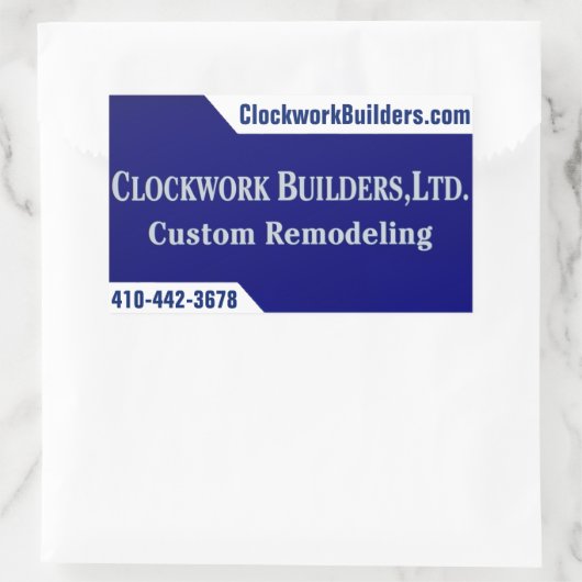 Clockworkビルダー 長方形シール (バッグ)