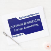 Clockworkビルダー 長方形シール (封筒)