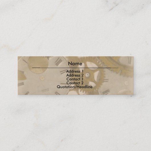 Clockwork名刺 スキニー名刺 (正面)