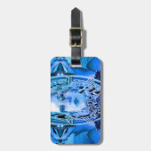 Clockwork青い荷物タグ ラゲッジタグ (正面縦)