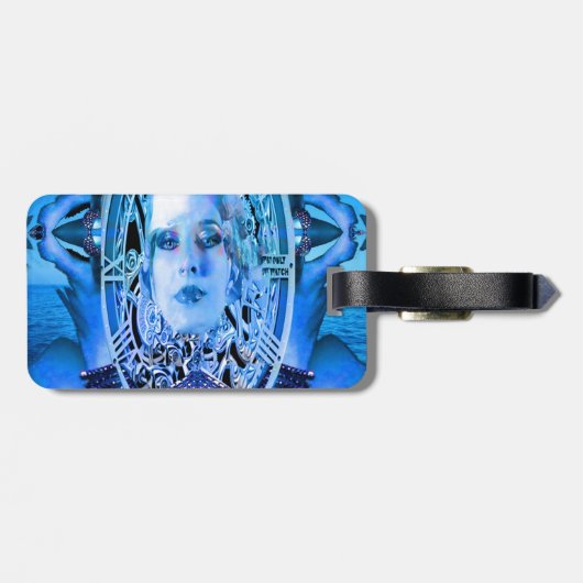 Clockwork青い荷物タグ ラゲッジタグ (裏面横)