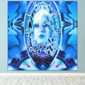 Clockwork青 キャンバスプリント (インサイチュ (ウッドフロア))