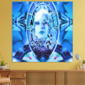 Clockwork青 キャンバスプリント (インサイチュ (リビング))