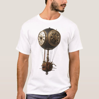 "Clockwork Airship" スチームパンク グラフィックTシャツ – ビンテージ Tシャツ