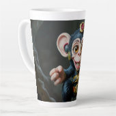 Clockwork Cavekeeper – The Whispering Monkey カフェラテマグ (左アングル)