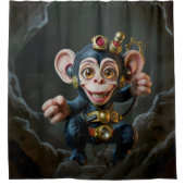 Clockwork Cavekeeper – The Whispering Monkey シャワーカーテン (正面)