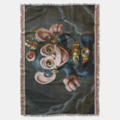 Clockwork Cavekeeper – The Whispering Monkey スローブランケット (正面縦)