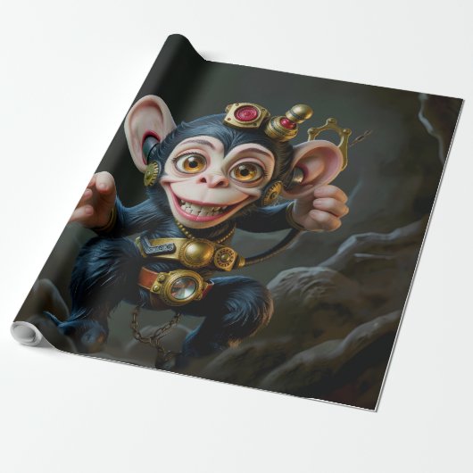 Clockwork Cavekeeper – The Whispering Monkey ラッピングペーパー (アンロールド)