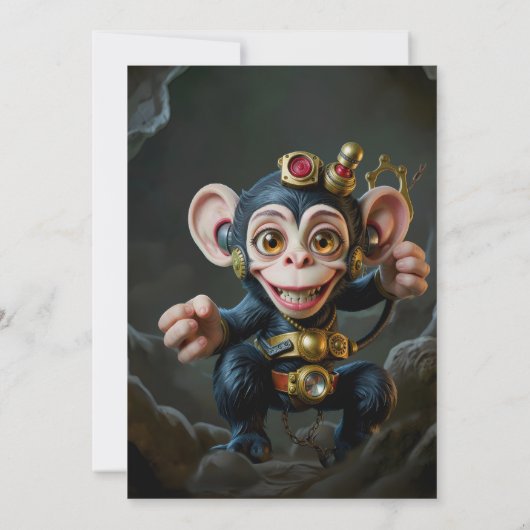 Clockwork Cavekeeper – The Whispering Monkey  招待状 (裏面)