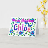 'Cloe'誕生日カード カード (黄色い花)