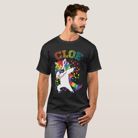 Cloe Dabbing Unicorn Tシャツ (正面フル)