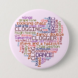 Cloggerの大きい詰る単語の芸術 缶バッジ