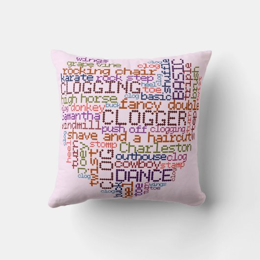 Cloggerの詰る単語の芸術 クッション (裏面)