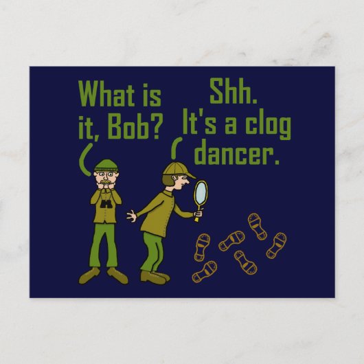 Clogger足跡おもしろい漫画はがき ポストカード (正面)