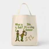 Clogger足跡おもしろい漫画バッグ トートバッグ (正面)