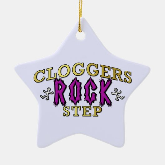 Cloggersの石のステップ詰るダンス セラミックオーナメント (正面)
