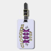 Cloggersの石のステップ詰るダンス ラゲッジタグ (正面縦)