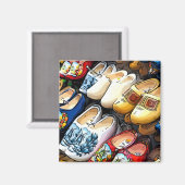 Clogs、アムステルダム、オランダ/オランダ – マグネット (正面/裏面)