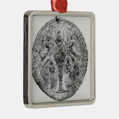 cloisonneの技術で飾られる円形浮彫り メタルオーナメント (右)