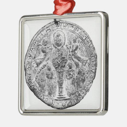 cloisonneの技術で飾られる円形浮彫り メタルオーナメント (左)