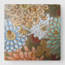 Cloisonneの正方形の柱時計