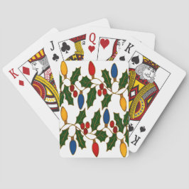 Cloisonne Art Christmas Lights and Holly トランプ