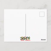 Cloisonne Art Christmas Lights and Holly ポストカード (裏面)