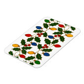 Cloisonne Art Christmas Lights and Holly マグネット (左側)