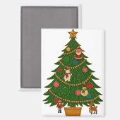 Cloisonne Art Christmas Tree Character Ornaments マグネット (正面/裏面)