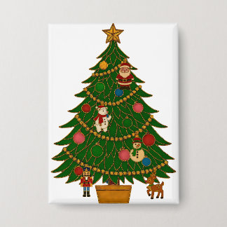 Cloisonne Art Christmas Tree Character Ornaments 缶バッジ