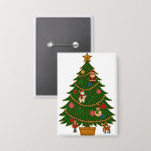 Cloisonne Art Christmas Tree Character Ornaments 缶バッジ (正面/裏面)