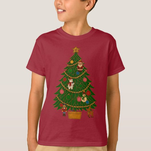 Cloisonne Art Christmas Tree Character Ornaments Tシャツ (正面)