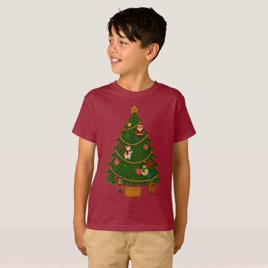 Cloisonne Art Christmas Tree Character Ornaments Tシャツ (正面フル)