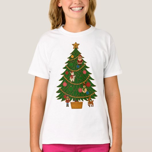 Cloisonne Art Christmas Tree Character Ornaments Tシャツ (正面)