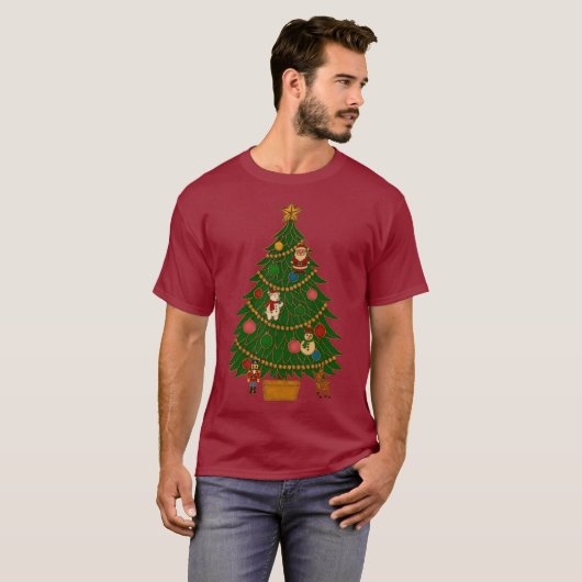 Cloisonne Art Christmas Tree Character Ornaments Tシャツ (正面フル)