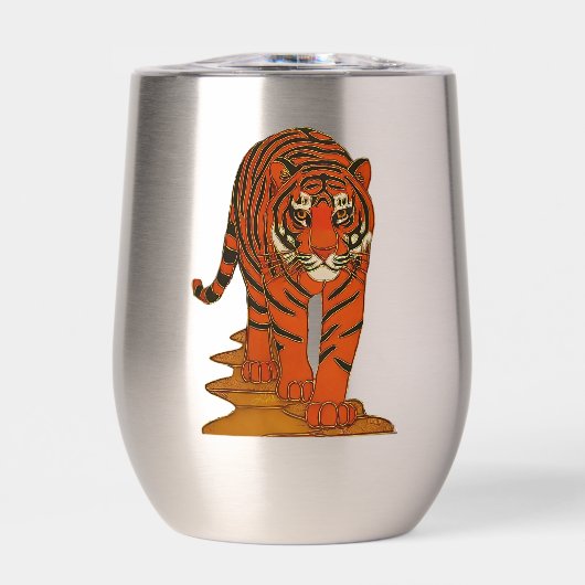 Cloisonne Art Tiger on the Jungle Path (正面)