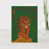 Cloisonne Art Tiger on the Jungle Path カード (正面)