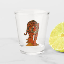 Cloisonne Art Tiger on the Jungle Path ショットグラス