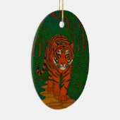 Cloisonne Art Tiger on the Jungle Path セラミックオーナメント (右)
