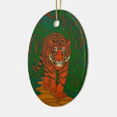 Cloisonne Art Tiger on the Jungle Path セラミックオーナメント (左)