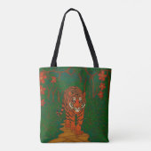 Cloisonne Art Tiger on the Jungle Path トートバッグ (裏面)